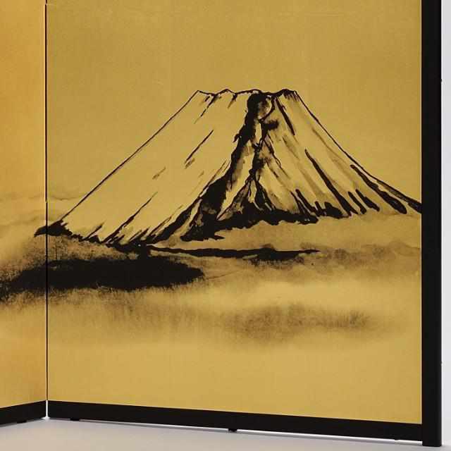 【屏風】ウルトラマン 富士山 (縁あり) | 本装屏風 - 水墨画 (大型配送料2,500円) - Image 5