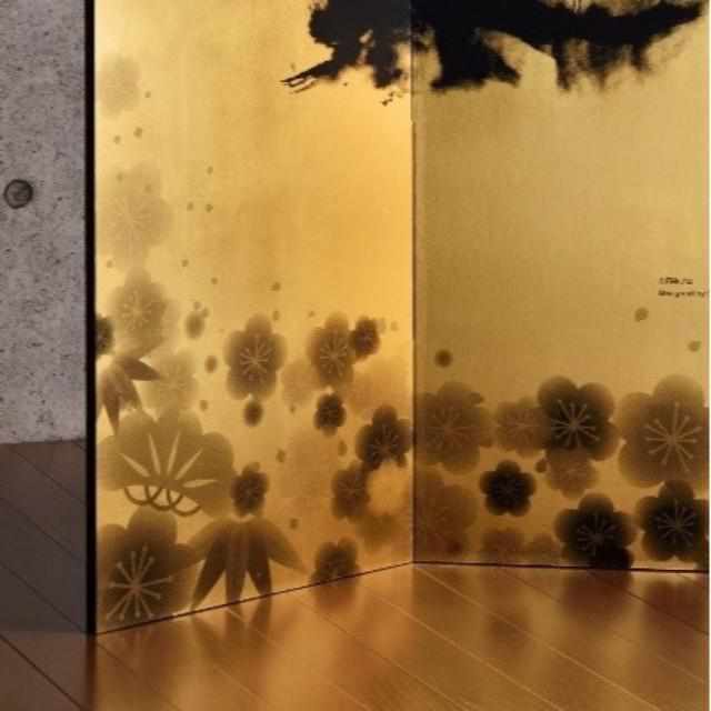 【屏風】ウルトラセブン 松竹梅 (縁なし) | 本装屏風 - 水墨画 (大型配送料2,500円) - Image 4