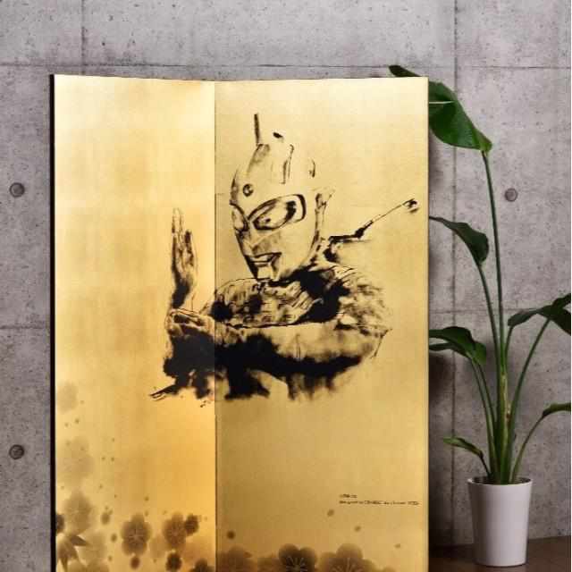 【屏風】ウルトラセブン 松竹梅 (縁なし) | 本装屏風 - 水墨画 (大型配送料2,500円) - Image 6