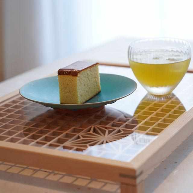【トレイ】和膳 麻の葉 (M)※天板アクリル | 組子 - Image 8
