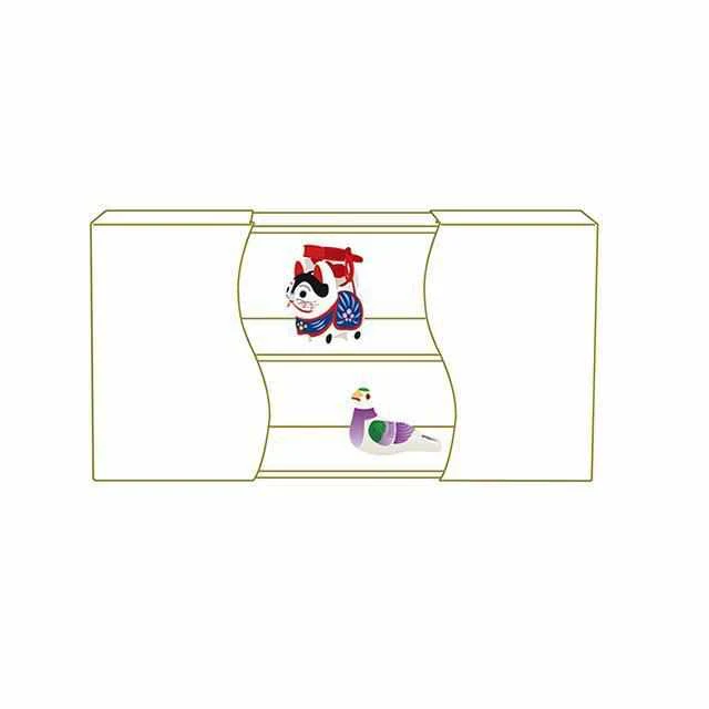 【加茂桐箪笥】想ひ凾 (野本桐凾製作所) 桐の飾り棚 (黒 ウレタン) (大型配送料2,500円) - Image 5
