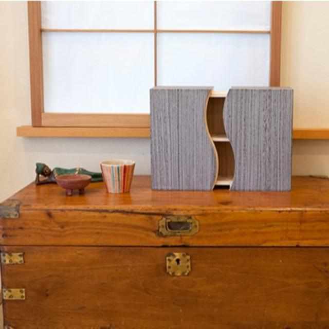 【加茂桐箪笥】想ひ凾 (野本桐凾製作所) 桐の飾り棚 (焼桐 グレー) (大型配送料2,500円) (大型配送料2,500円) - Image 22