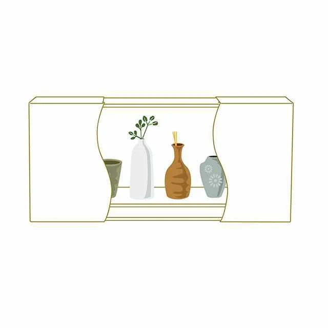 【加茂桐箪笥】想ひ凾 (野本桐凾製作所) 桐の飾り棚 (焼桐 グレー) (大型配送料2,500円) (大型配送料2,500円) - Image 6