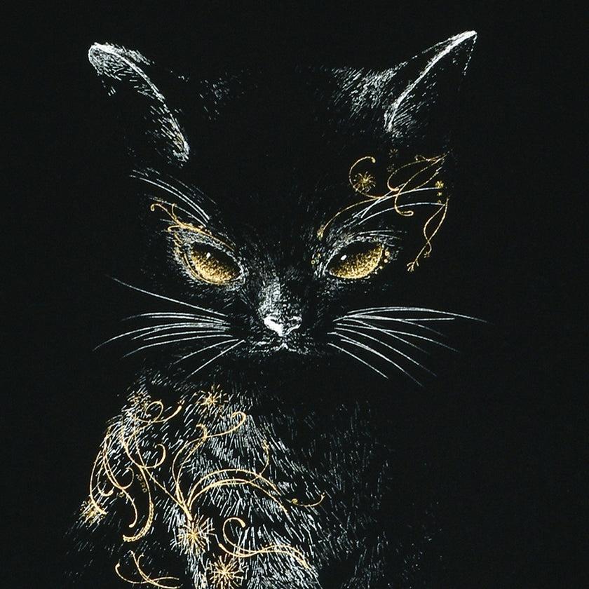 【額装】黒猫美麗 額装 (本金証明書付) | 絵画 | 偕拓堂アート - Image 3