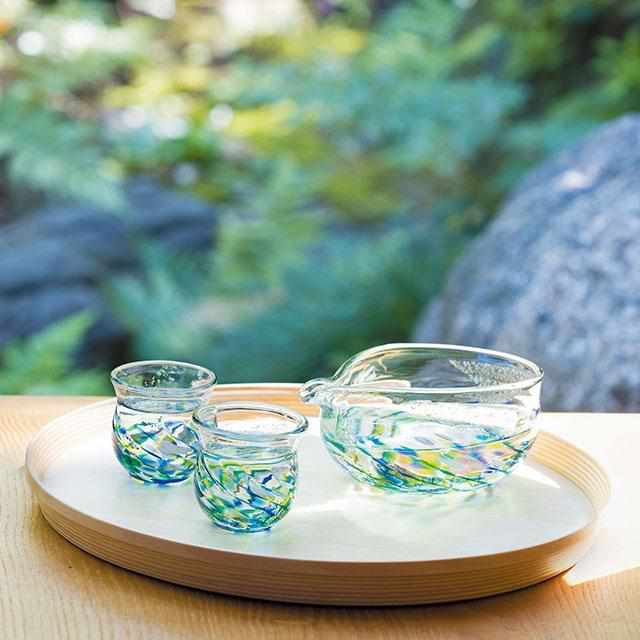 【酒器セット】花うつし 紫陽花 | 津軽びいどろ | 北洋硝子 (アデリア) - Image 10