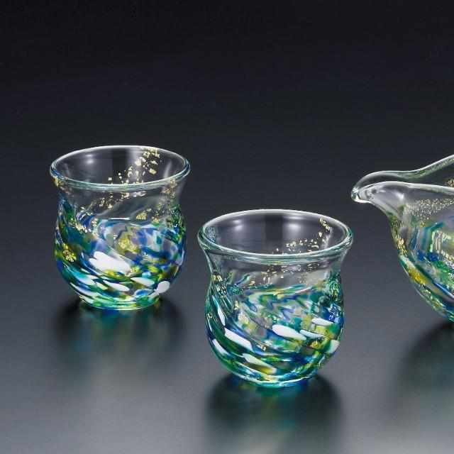 【酒器セット】花うつし 紫陽花 | 津軽びいどろ | 北洋硝子 (アデリア) - Image 13
