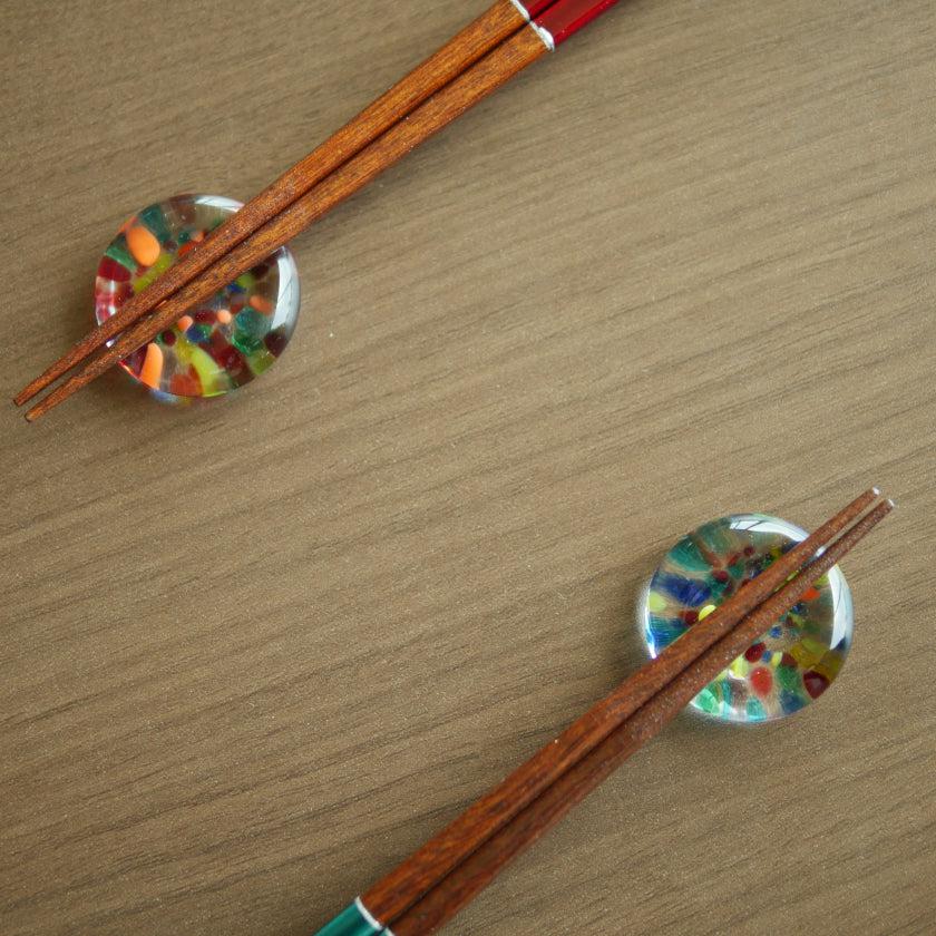【箸/箸置きセット】まつりはなび | 津軽びいどろ | 北洋硝子 (アデリア) - Image 5