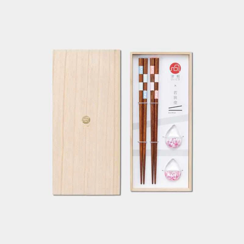 【箸/箸置きセット】sakura しずく | 津軽びいどろ | 北洋硝子 (アデリア) - Image 2
