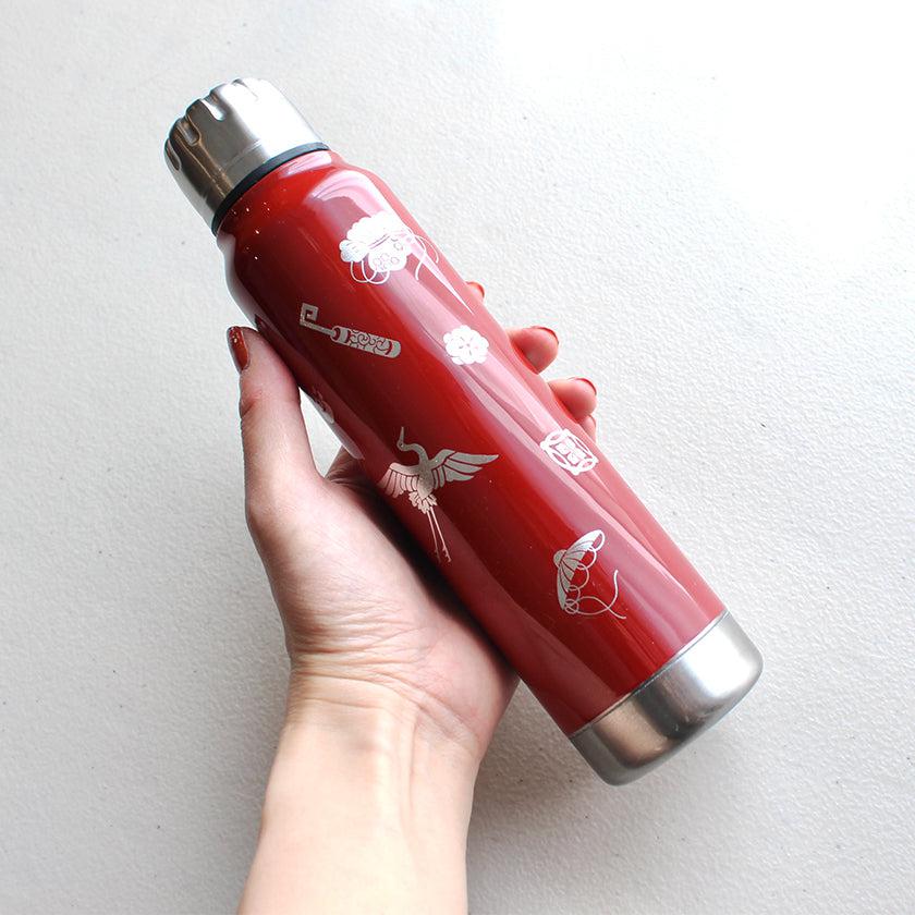 【アンブレラボトル】thermo mug × 土直漆器 うるし宝尽くし (レッド) | 越前漆器 | 匠市 - Image 5