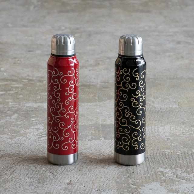 【アンブレラボトル】thermo mug × 土直漆器 うるし唐草 (ブラック) | 越前漆器 | 匠市 - Image 5