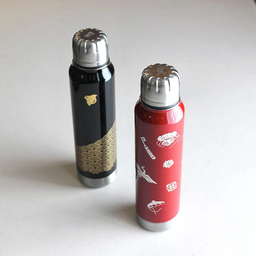 【アンブレラボトル】thermo mug × 土直漆器 うるし波千鳥 (ブラック) | 越前漆器 | 匠市 - Image 9