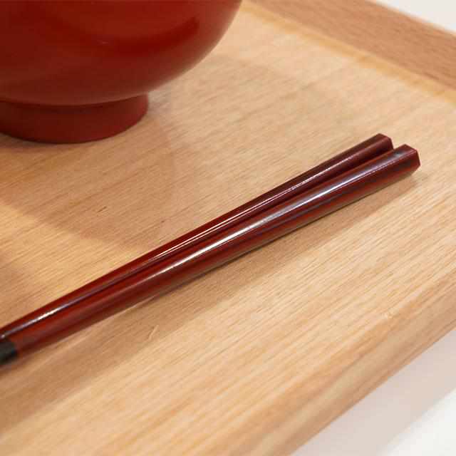 【箸】漆六角 21.5cm | 若狭塗 | 箸蔵まつかん - Image 5