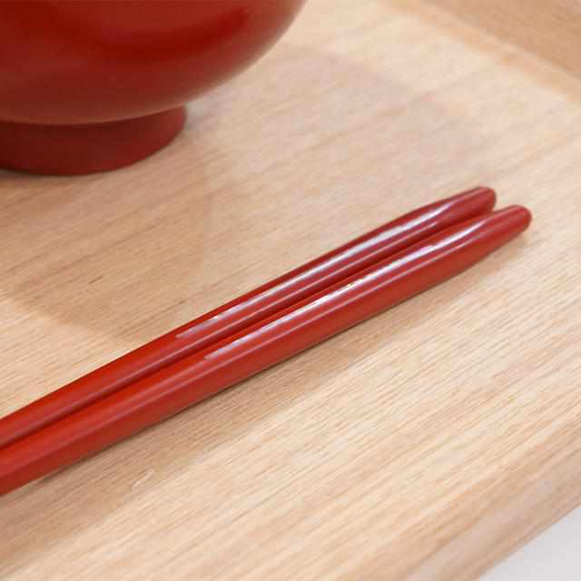 【箸】漆一条 21.5cm (食洗機 可) | 若狭の塗箸 | 箸蔵まつかん - Image 3