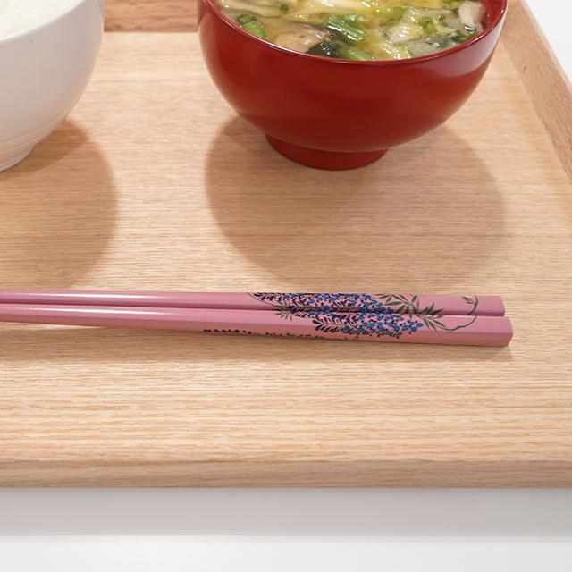 【箸】琳派×輪島塗 藤 | 若狭塗 | 箸蔵まつかん - Image 4