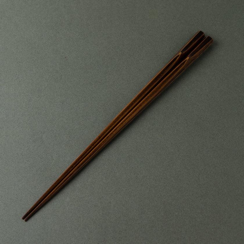 【箸】六角竹乃箸 黒 | 若狭の塗箸 | 箸蔵まつかん - Image 4