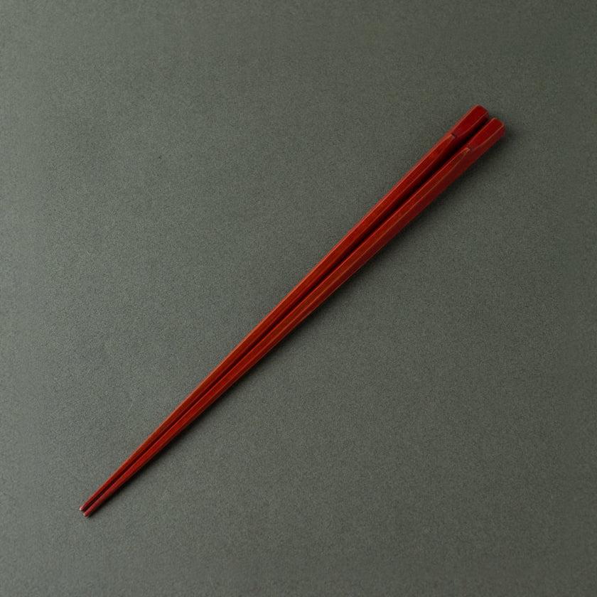 【箸】六角竹乃箸 朱 | 若狭の塗箸 | 箸蔵まつかん - Image 4