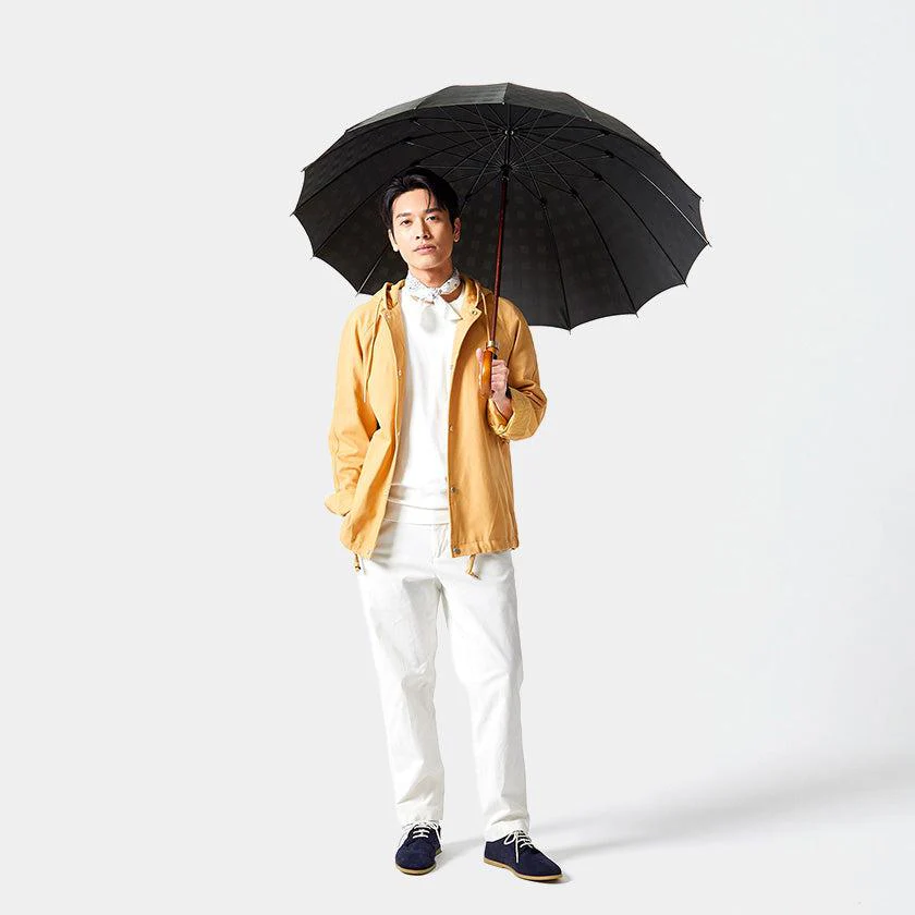 【雨傘】紳士 チェス ロング カーボン (モスグリーン) | 東京洋傘 | 宮内庁御用達 前原光榮傘商店 - Image 4