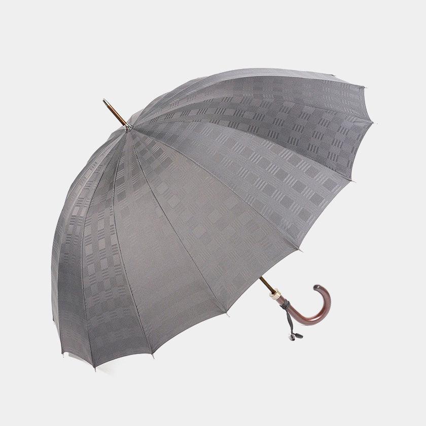 【雨傘】紳士 チェス ロング カーボン (グレー) | 東京洋傘 | 宮内庁御用達 前原光榮傘商店 - Image 4