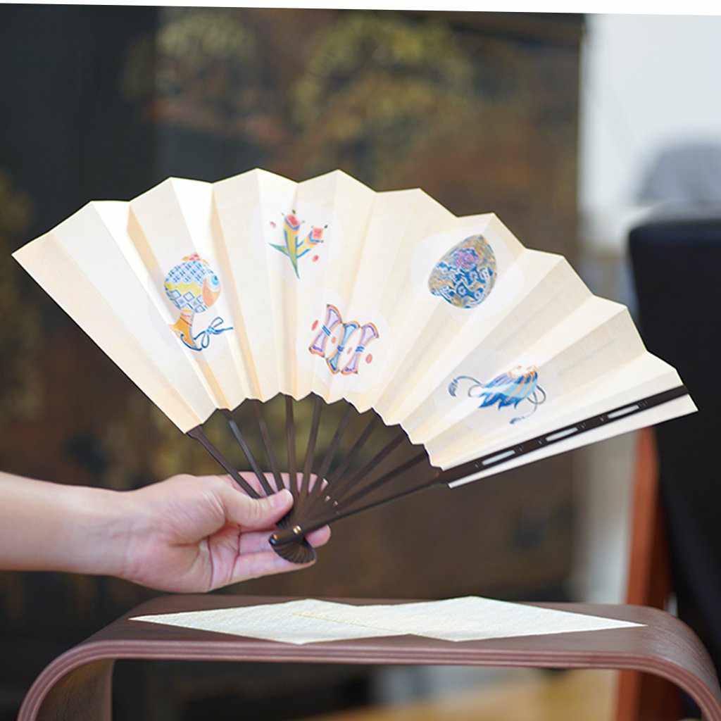 【扇子】飾扇 糸目友禅セット 丸 | 江戸扇子｜雲錦堂 深津扇子店 - Image 5