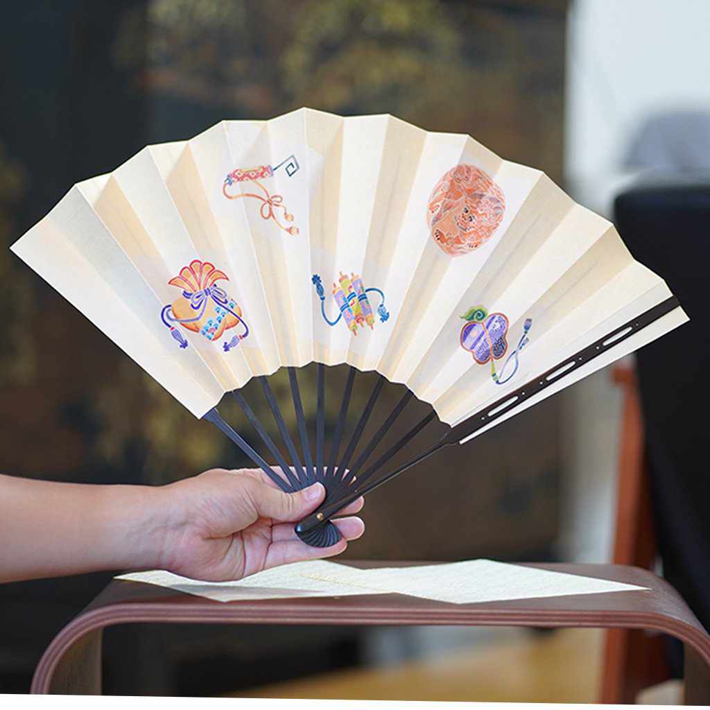 【扇子】飾扇 糸目友禅セット 角 | 江戸扇子｜雲錦堂 深津扇子店 - Image 6