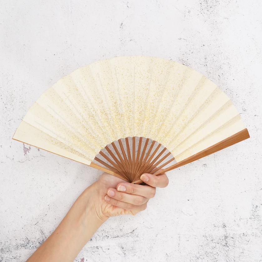 【扇子】女持 箔 桃 本煤竹 | 江戸扇子｜雲錦堂 深津扇子店 - Image 4