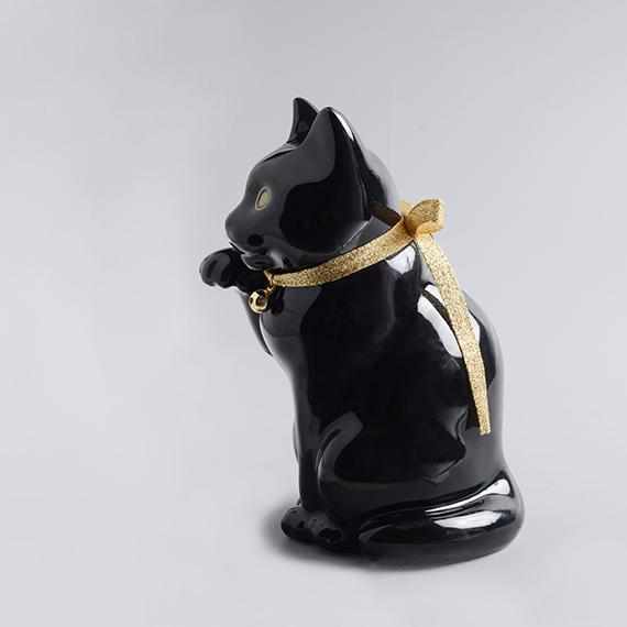 【招き猫】へそくりの招き猫 壱号 黒 (中) | 肥前吉田焼 | Kata Koto - Image 12