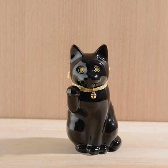 【招き猫】へそくりの招き猫 壱号 黒 (中) | 肥前吉田焼 | Kata Koto - Image 4