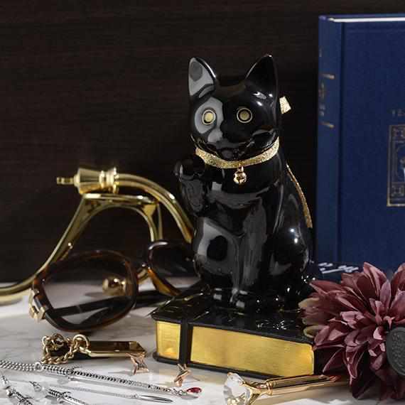 【招き猫】へそくりの招き猫 壱号 黒 (中) | 肥前吉田焼 | Kata Koto - Image 6