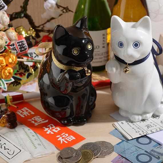 【招き猫】へそくりの招き猫 壱号 黒 (中) | 肥前吉田焼 | Kata Koto - Image 8