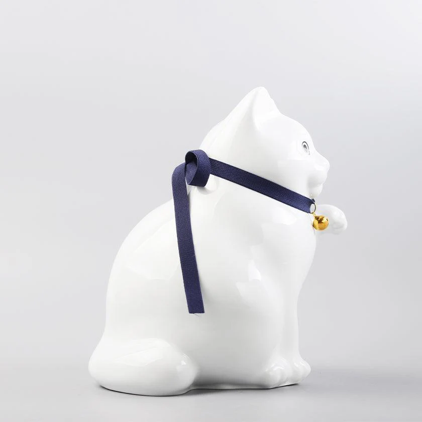 【招き猫】へそくりの招き猫 弍号 白丸 | 肥前吉田焼 | Kata Koto - Image 7