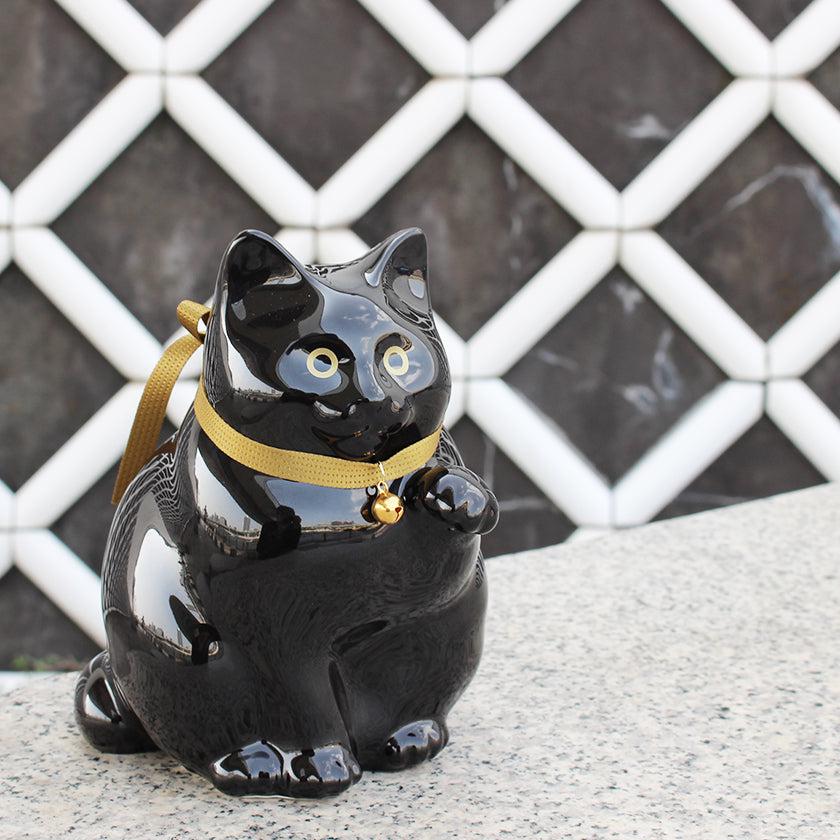 【招き猫】へそくりの招き猫 弍号 黒丸 | 肥前吉田焼 | Kata Koto - Image 12