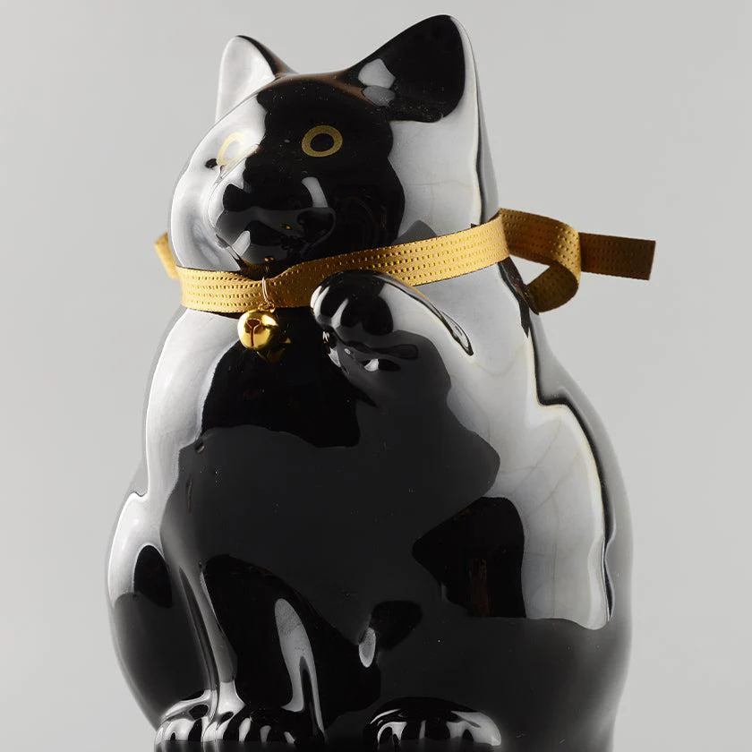 【招き猫】へそくりの招き猫 弍号 黒丸 | 肥前吉田焼 | Kata Koto - Image 9