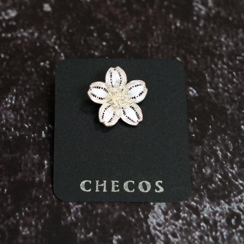 【ピアス】Cherry blossam drop | 銀細工 | CHECOS - Image 5