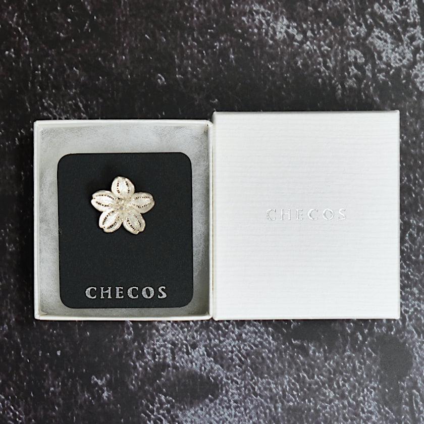【ピアス】Cherry blossam drop | 銀細工 | CHECOS - Image 6