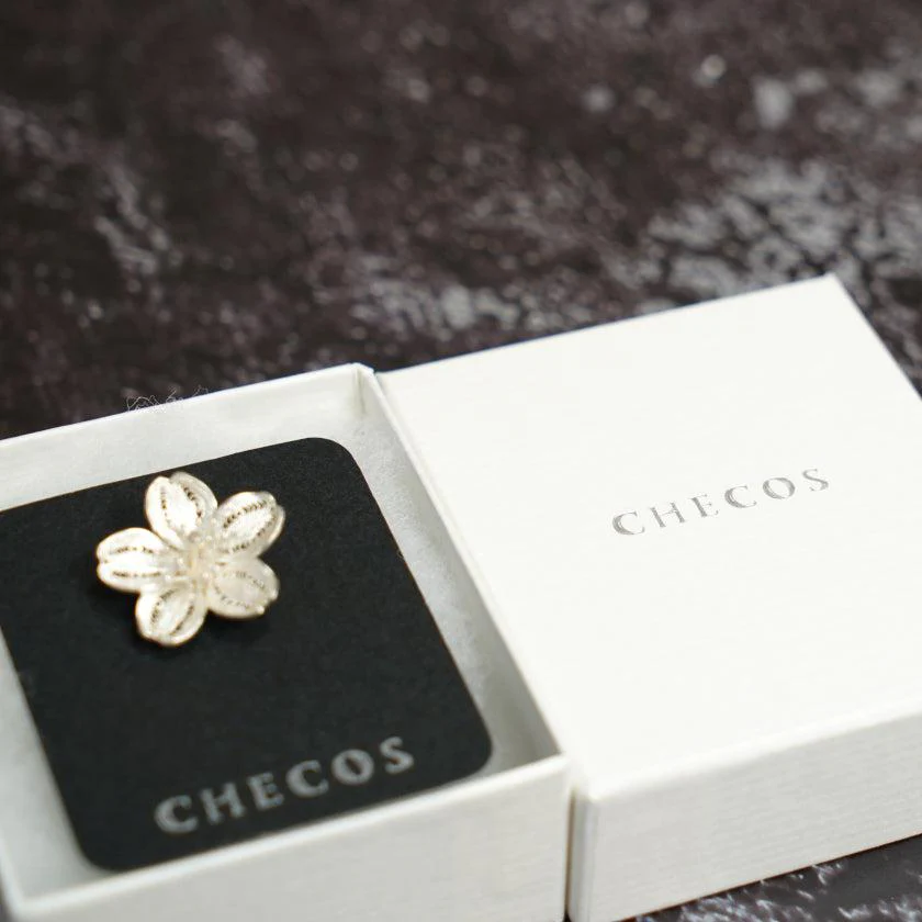 【ピアス】Cherry blossam drop | 銀細工 | CHECOS - Image 7