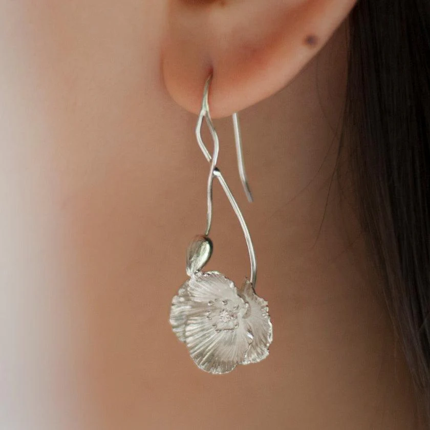 【ピアス】Shirley poppy (L) | 銀細工 | CHECOS - Image 4