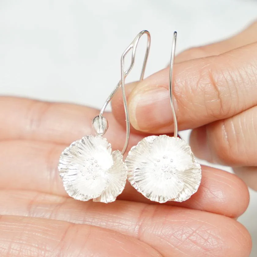 【ピアス】Shirley poppy (L) | 銀細工 | CHECOS - Image 5