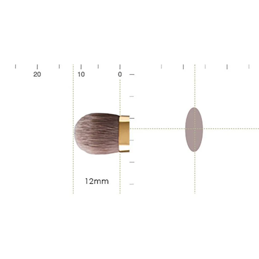 【メイクブラシ】BISYODO (L) アイシャドーブラシ (丸平) 12mm | 化粧筆 | ウエダ美粧堂 - Image 6