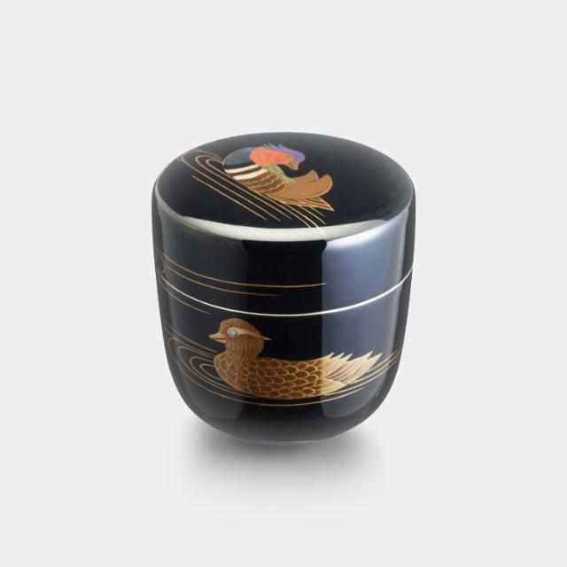 【茶壷】輪島仕上げ 棗 おしどり 蒔絵 | 大阪浪華錫器 - Image 2