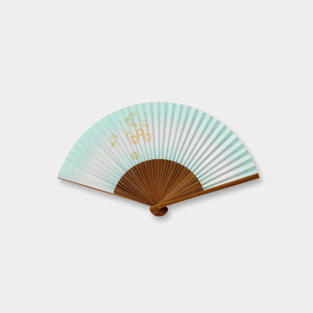 【扇子】女物 紙扇 水辺の小菊 | 京扇子 | 大西常商店 - Image 2