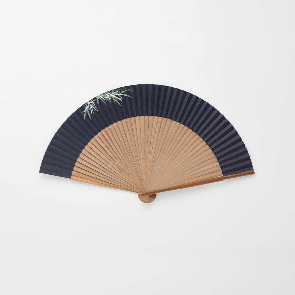 【扇子】男物 紙扇 染和紙 竹林 大短地 | 京扇子 | 大西常商店 - Image 2