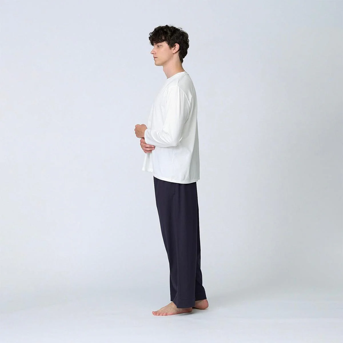 【Tシャツ】メンズ シルクコットンロングスリーブTシャツ | Foo Tokyo - Image 3