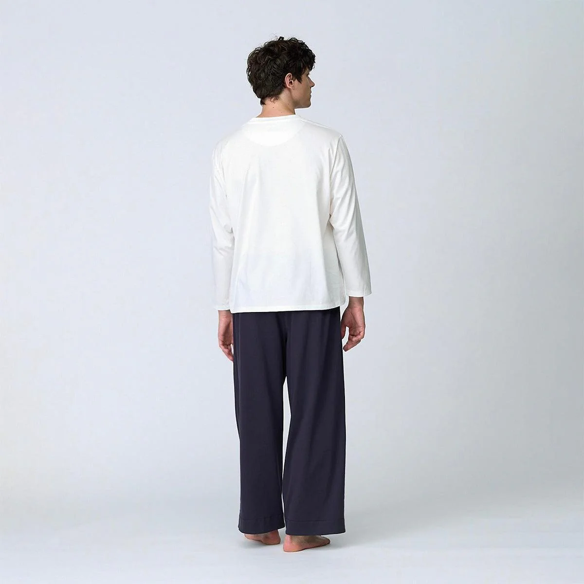 【Tシャツ】メンズ シルクコットンロングスリーブTシャツ | Foo Tokyo - Image 4