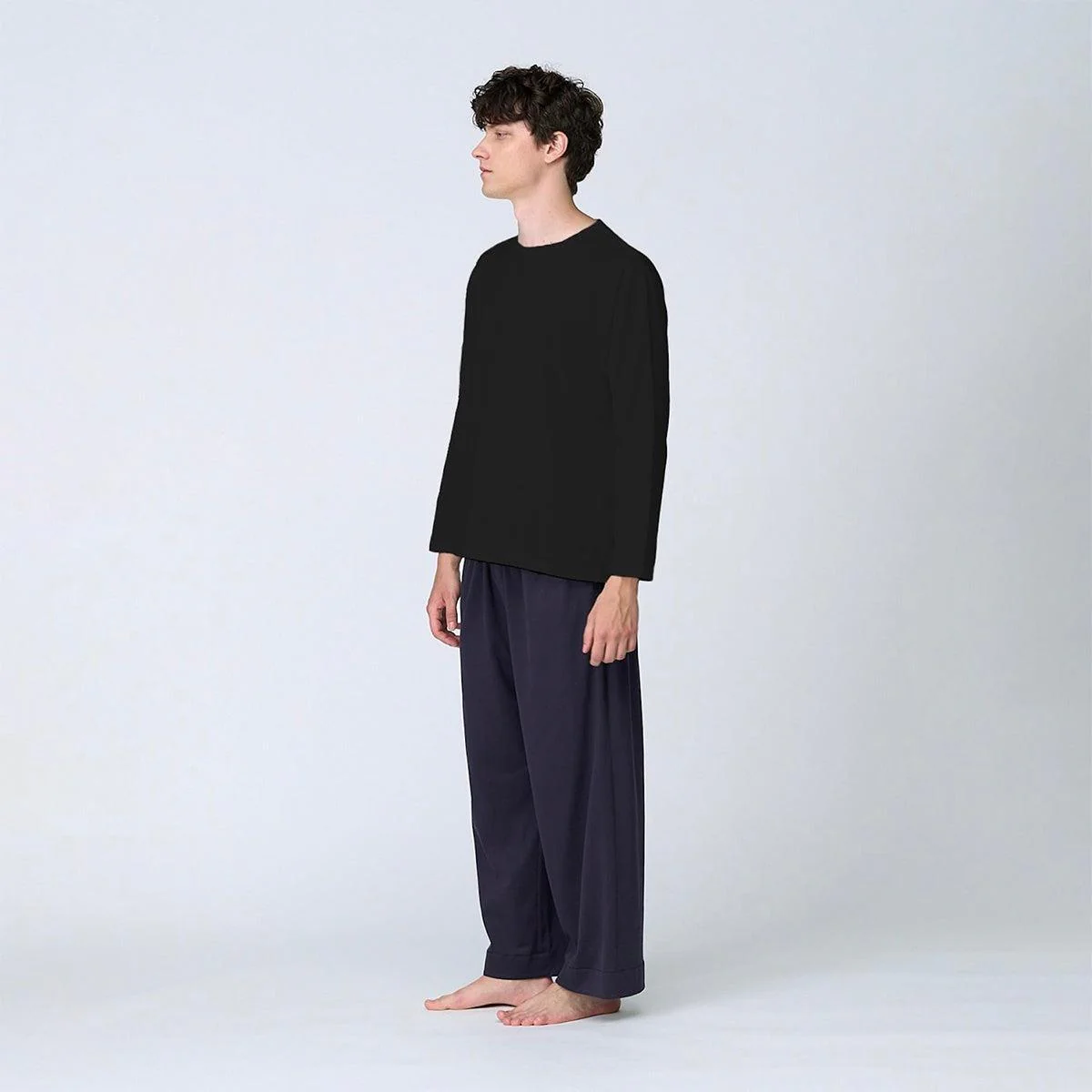 【Tシャツ】メンズ シルクコットンロングスリーブTシャツ | Foo Tokyo - Image 6