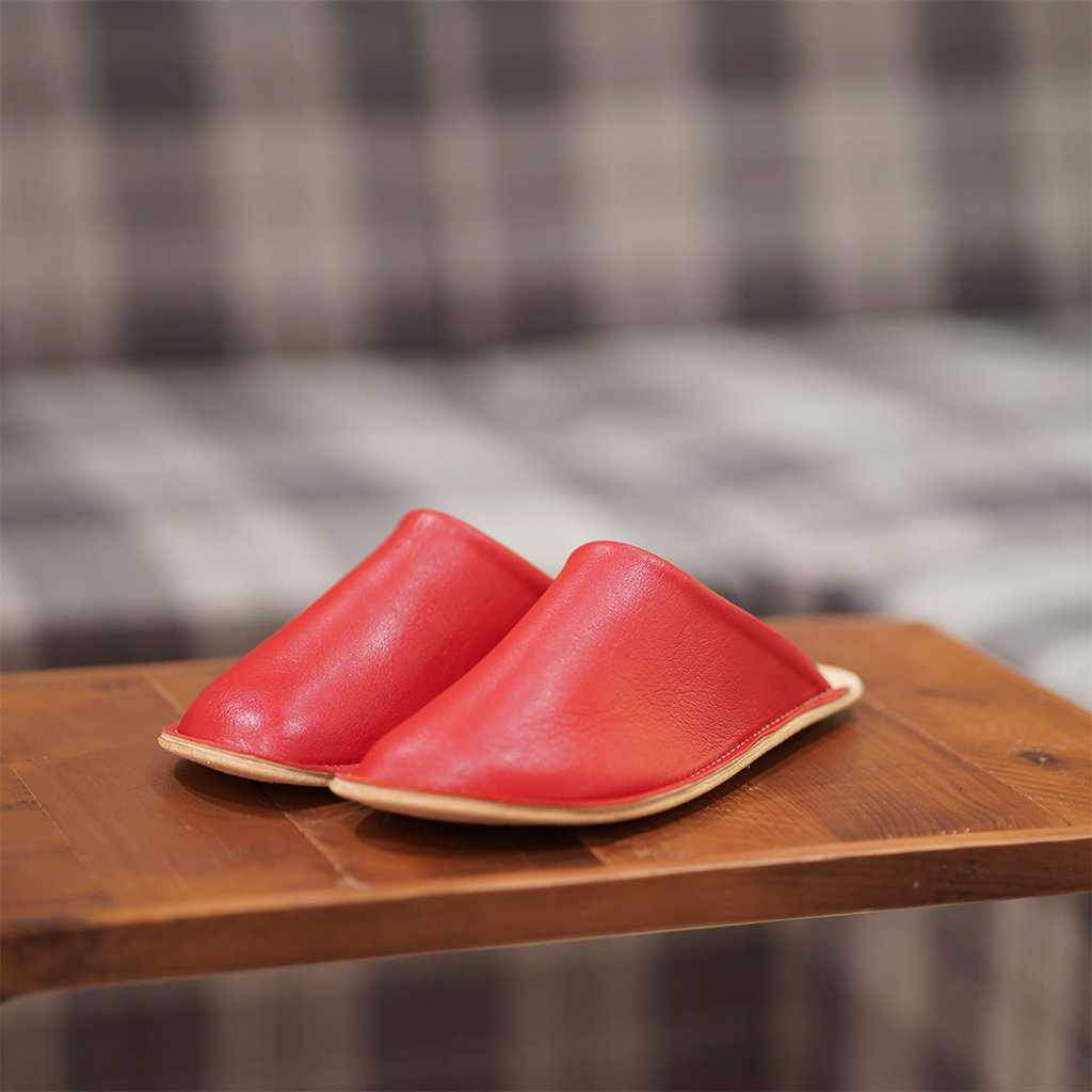 【スリッパ】Reela 本革スムース ルームサボ（レッド）23.0~24.0cm - Image 10