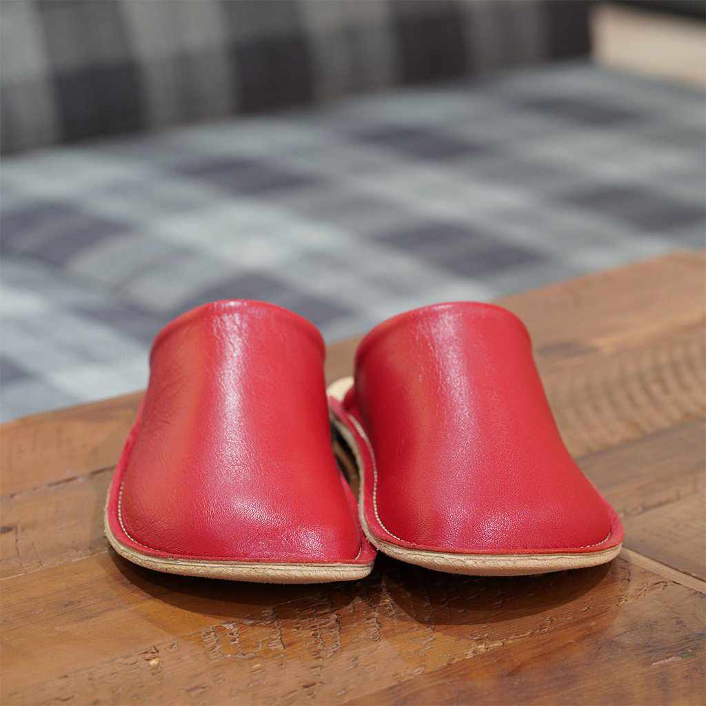 【スリッパ】Reela 本革スムース ルームサボ（レッド）23.0~24.0cm - Image 11
