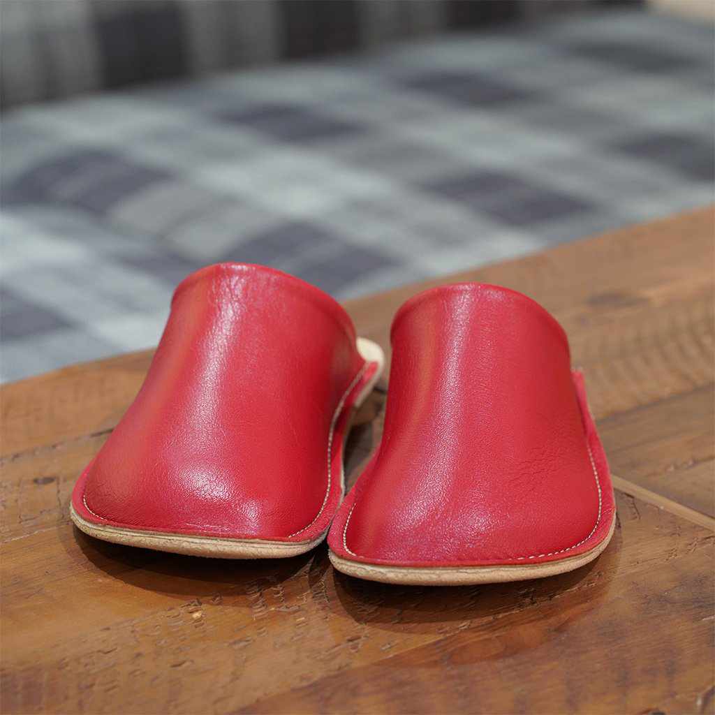 【スリッパ】Reela 本革スムース ルームサボ（レッド）23.0~24.0cm - Image 12