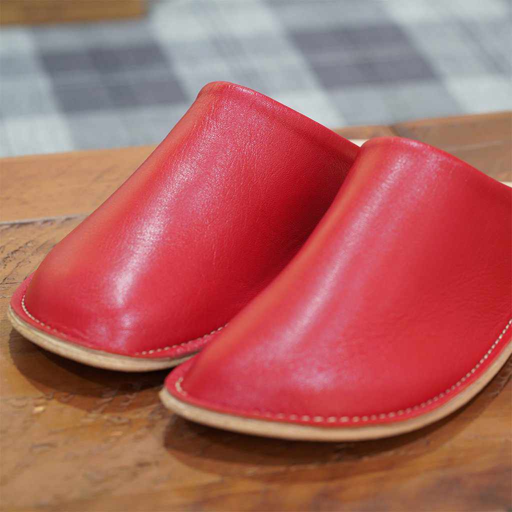 【スリッパ】Reela 本革スムース ルームサボ（レッド）23.0~24.0cm - Image 14