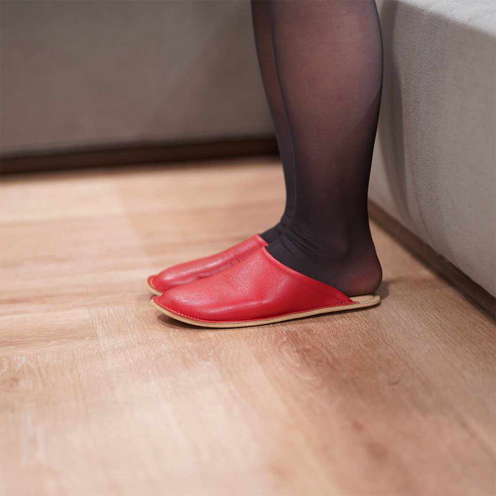 【スリッパ】Reela 本革スムース ルームサボ（レッド）23.0~24.0cm - Image 16