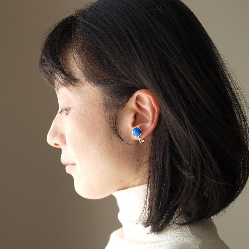 【イヤリング】丸10mm 透 (Suke) 全6色 | 無線銀貼七宝 - Image 2